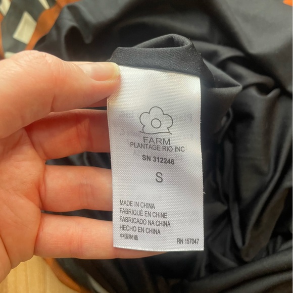 FARM Rio Bandana Black Dark Tulle Midi Dress - Sz Small - Picture 8 of 9